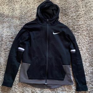 Youth XL Black Nike Elite Therma Zip Up Hoodie